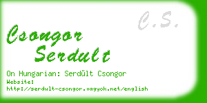 csongor serdult business card